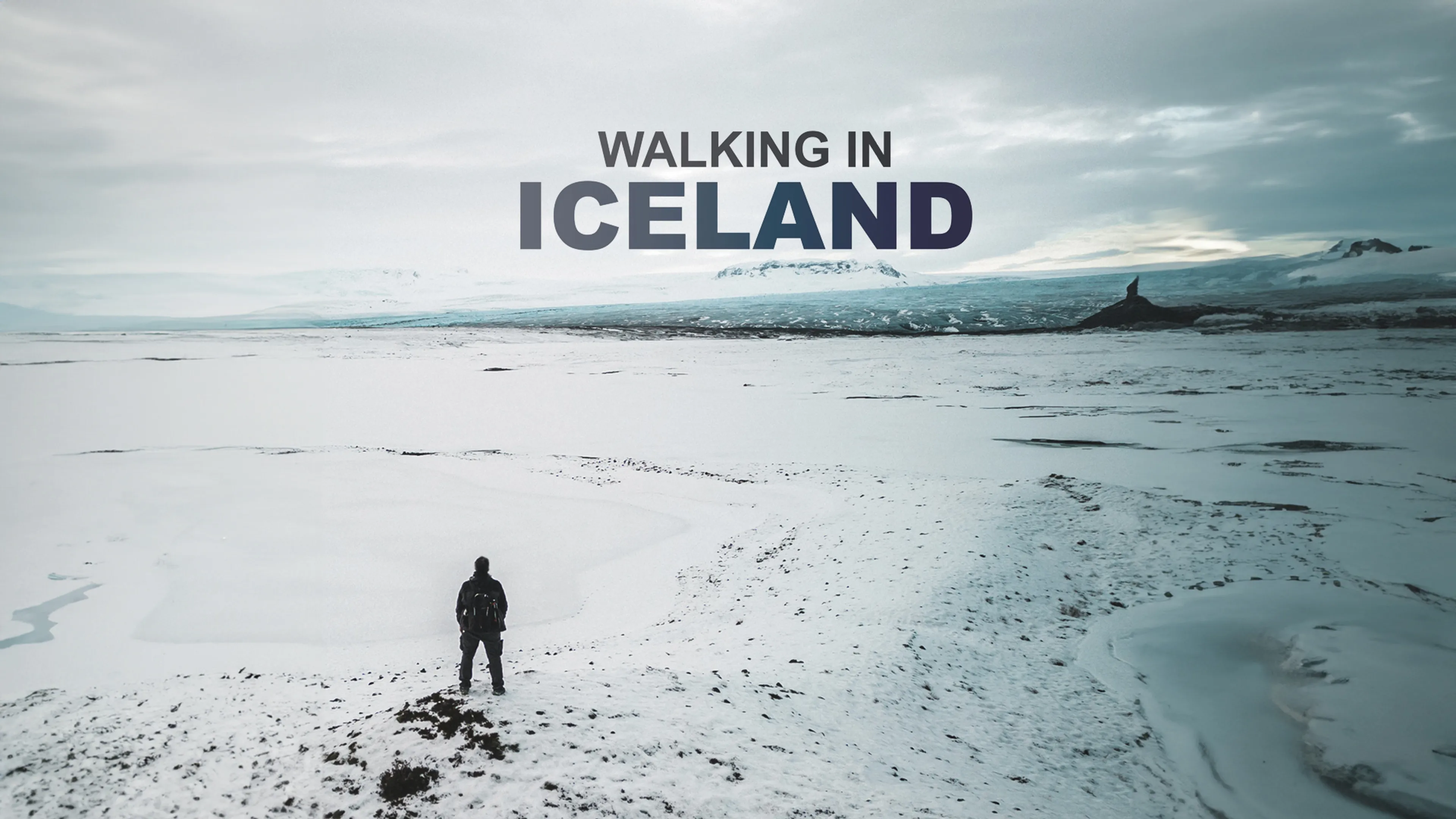 Walking in Iceland poster